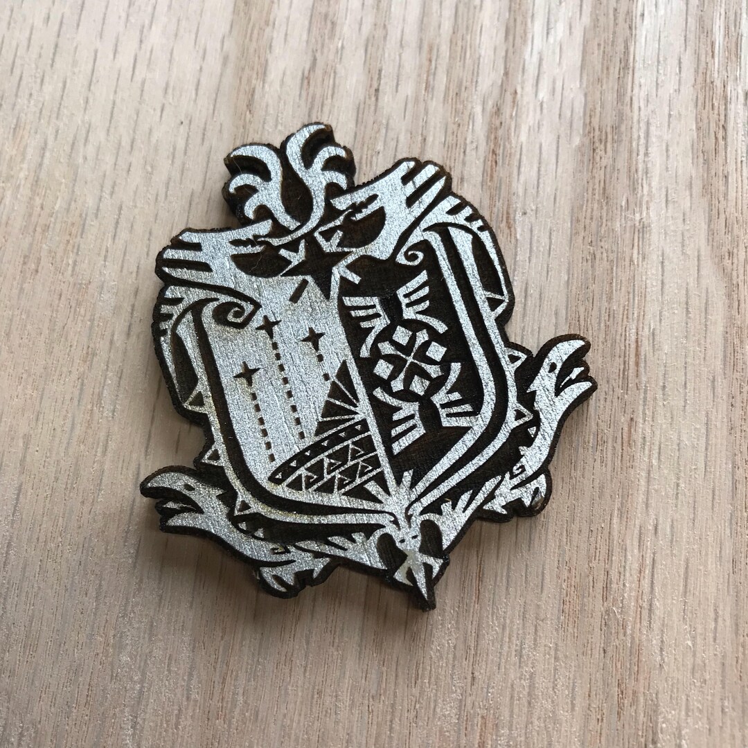 Monster Hunters World Wood Pin - Etsy