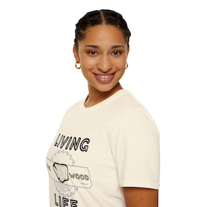Living The Wood Life Unisex T-Shirt, Woodworking tshirt, carpenter t shirt, wood working t shirt, handyman shirt, gifts for woodworkers