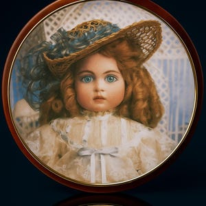 Vintage Franklin Mint Collector Plate – “The Antique Doll” Hanau Doll Museum, Limited Edition Porcelain, 1991
