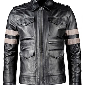 Residents Evils Super Hero Black Pu Faux Leather Jacket for Men Movie Hero