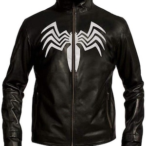 Venom Anti hero Crawling Spider faux leather Jacket movie design