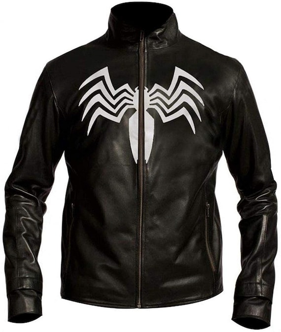 Venom Anti hero Crawling Spider faux leather Jacket movie design