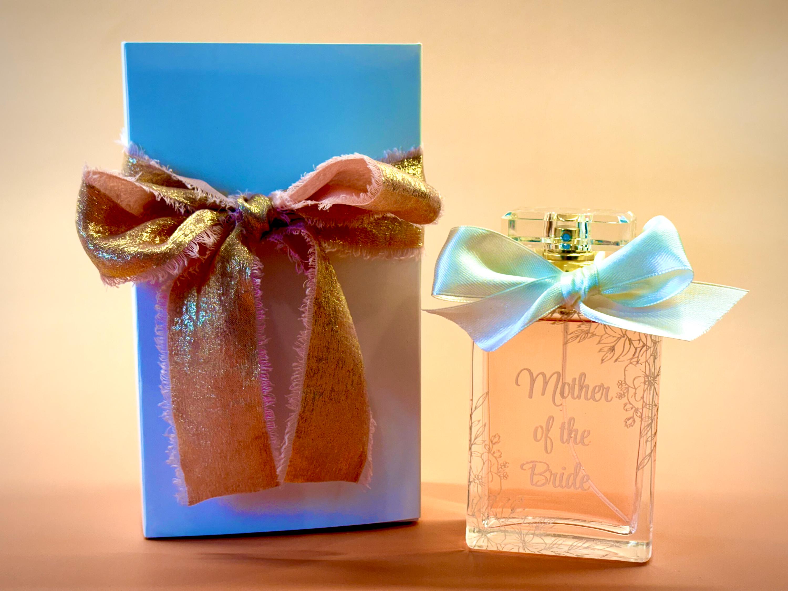 Personalisiertes Geschenk für die Mutter der Braut, Personalisiertes Andenken für die Mutter des Bräutigams, Gravierte Parfümflasche zur Hochzeit