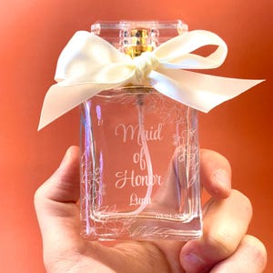 Engraved Perfume Bottle: Personalized Maid of Honor Proposal Gift