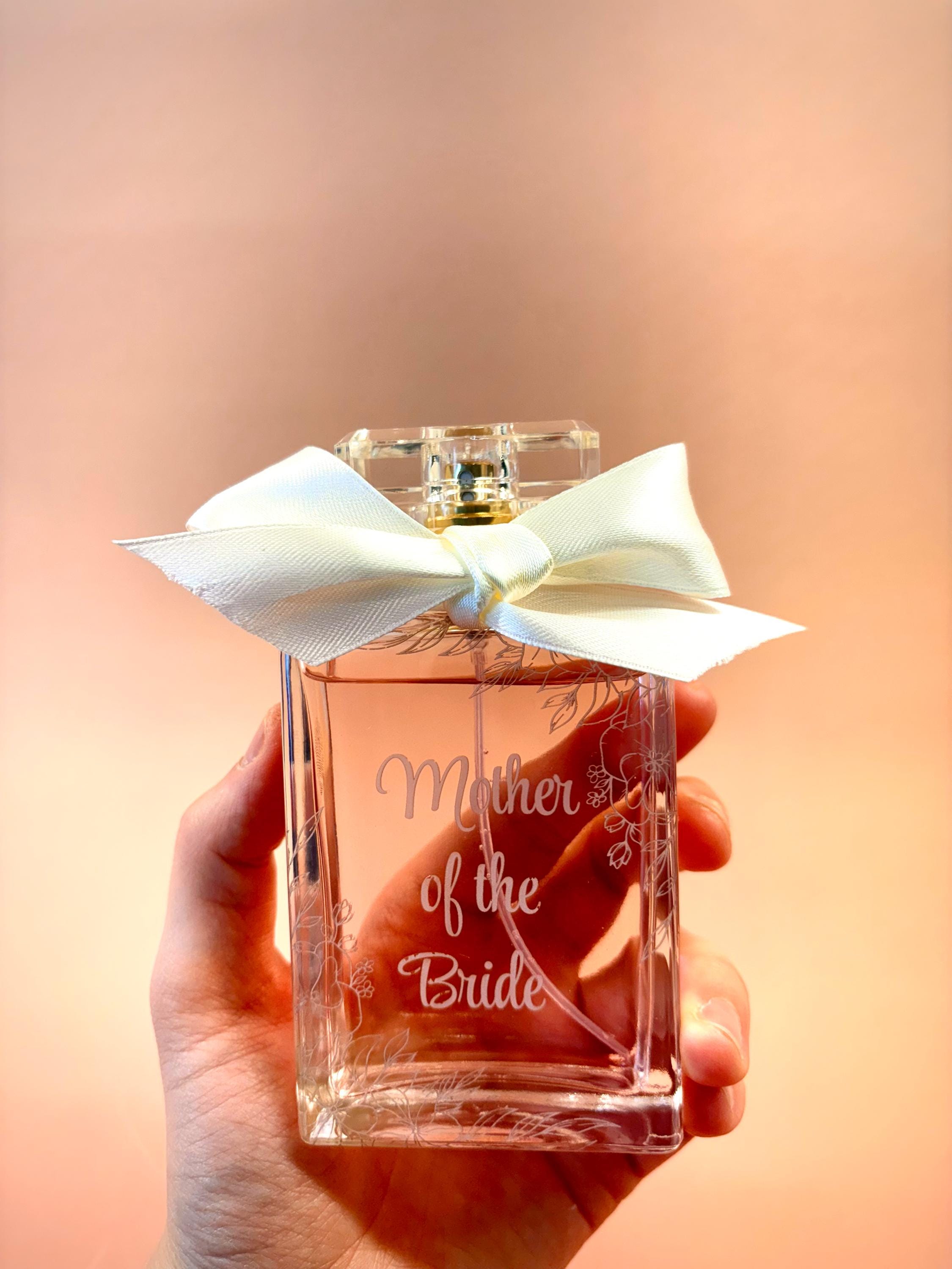 Personalisiertes Geschenk für die Mutter der Braut, Personalisiertes Andenken für die Mutter des Bräutigams, Gravierte Parfümflasche zur Hochzeit