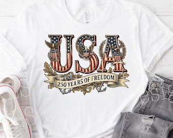 EE. UU. 250 años Listo para imprimir DTF