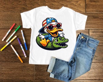 Patriotic Duck Ready To Press DTF Print