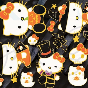 Halloween Kitty UV DTF Clip Sheet