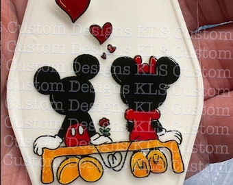 Keychain Mice On Bench UV DTF Decal