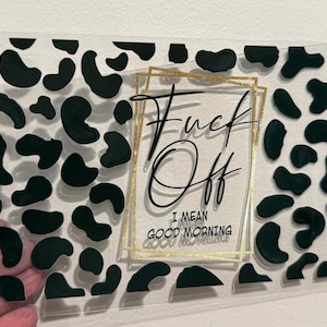 Envoltura de copa G6 Fu*k Off Cheetah UV DTF