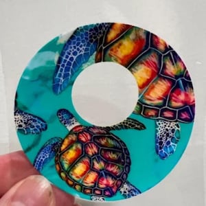 Sea Turtle UV DTF Cup Topper Decal