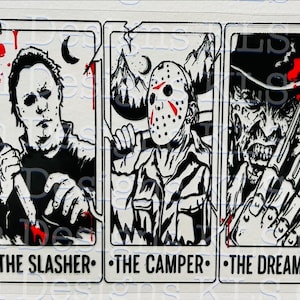 Y3-horrorfilmpersonages UV-DTF-bekeromslag
