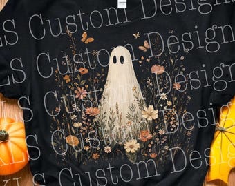 Boho Floral Ghost Ready To Press DTF Print