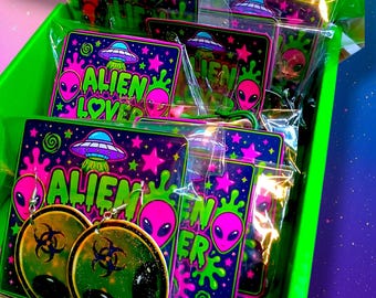 Sparkle Alien lover jewelry gift set bundle