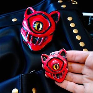 Broches de monstruo tuerto: regalo para amantes de Halloween, accesorios góticos weirdcore