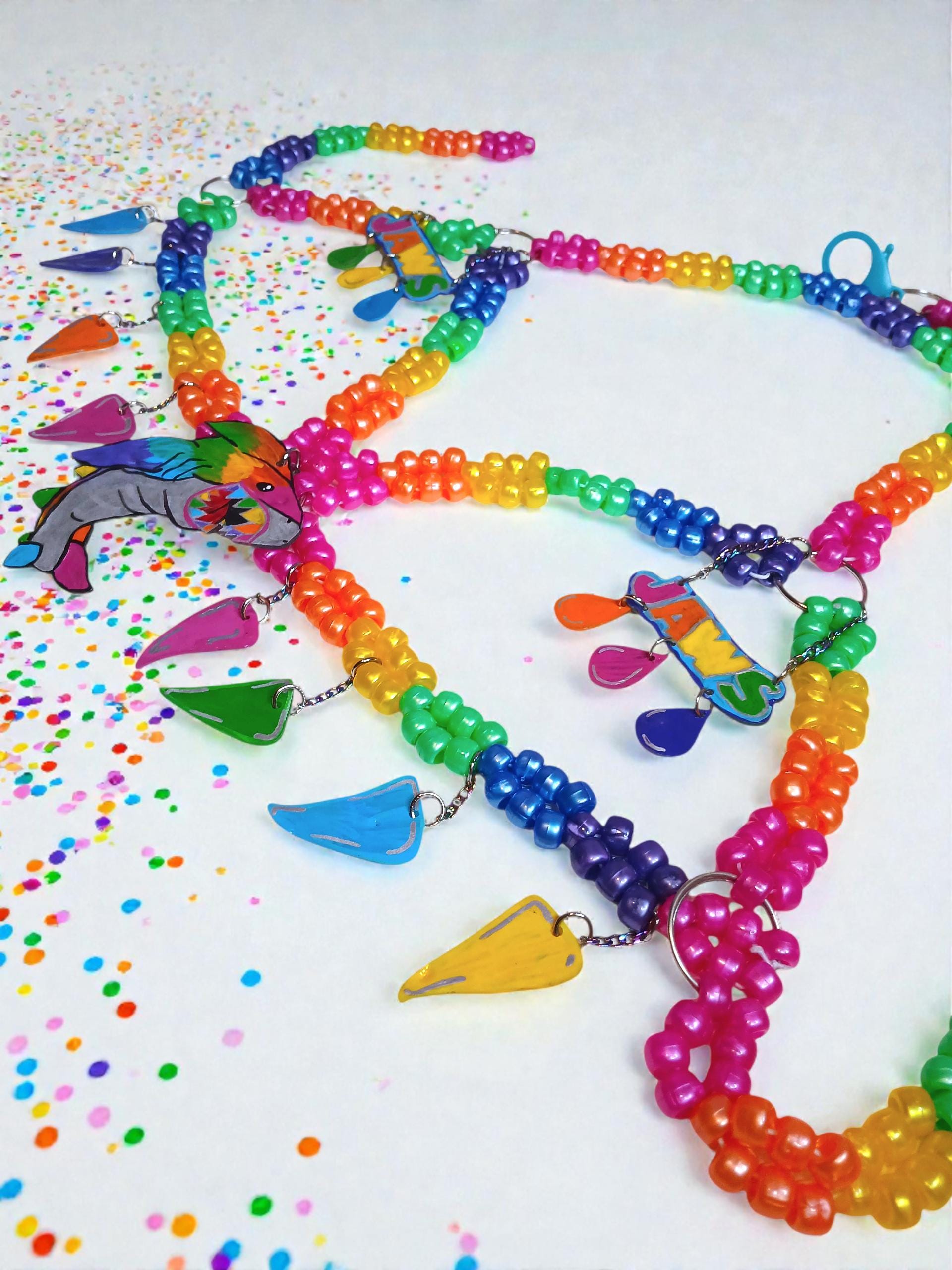 Rainbow Shark Kandi Harness – Rave Festival Body Jewelry - Etsy