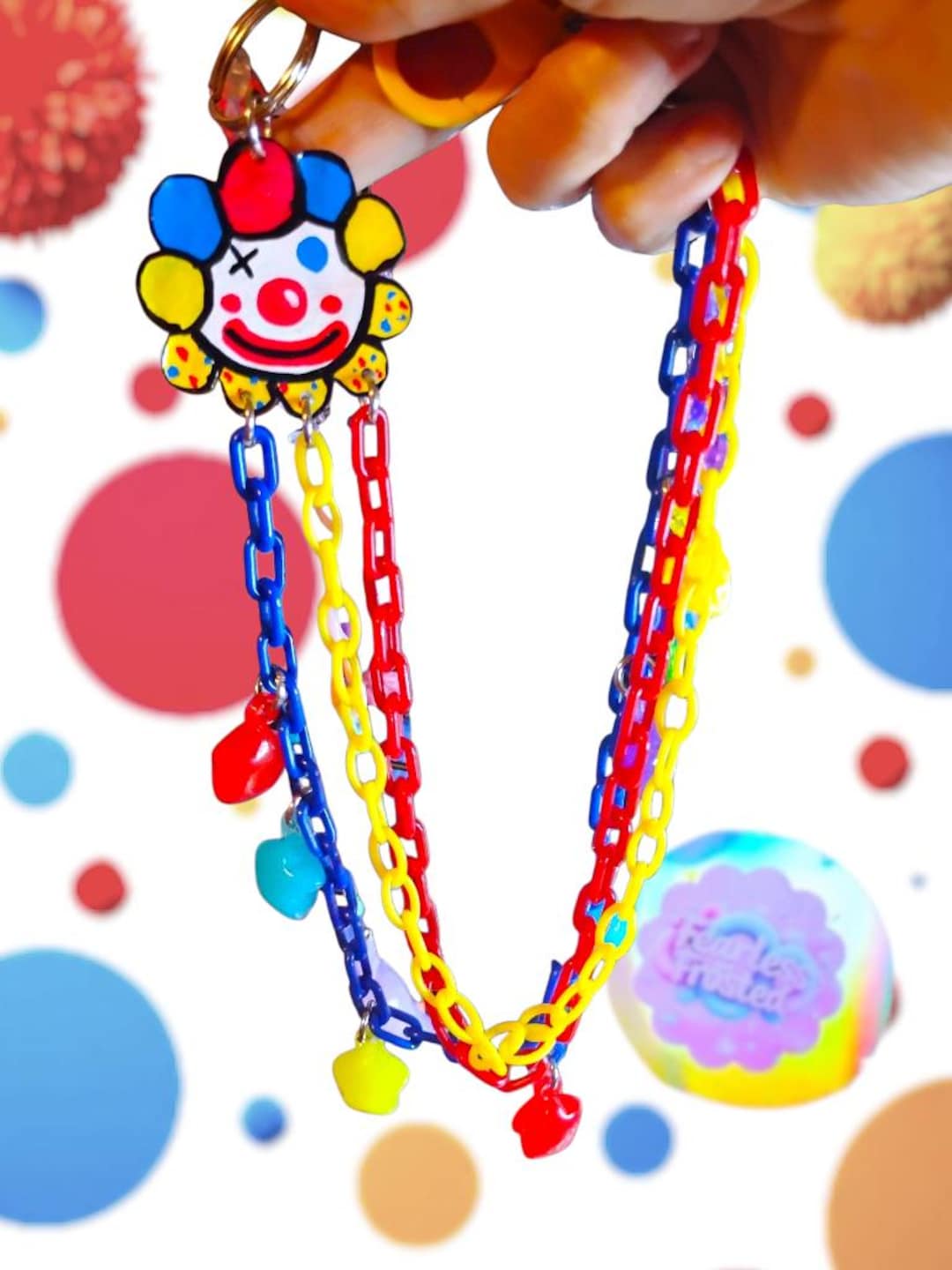 Clown Circus Themed Wallet Belt Loop Chain, Decora Style  display picture 1