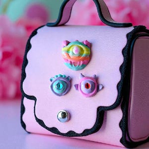 Broches de monstruo tuerto: regalo para amantes de Halloween, accesorios góticos pastel weirdcore