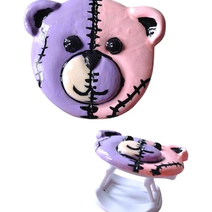 bear phone grip pastel goth phone accessory