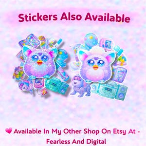 Y2k Disco Ball Earrings & Furby Choker Necklace Set – Retro Nostalgia Jewelry image 6