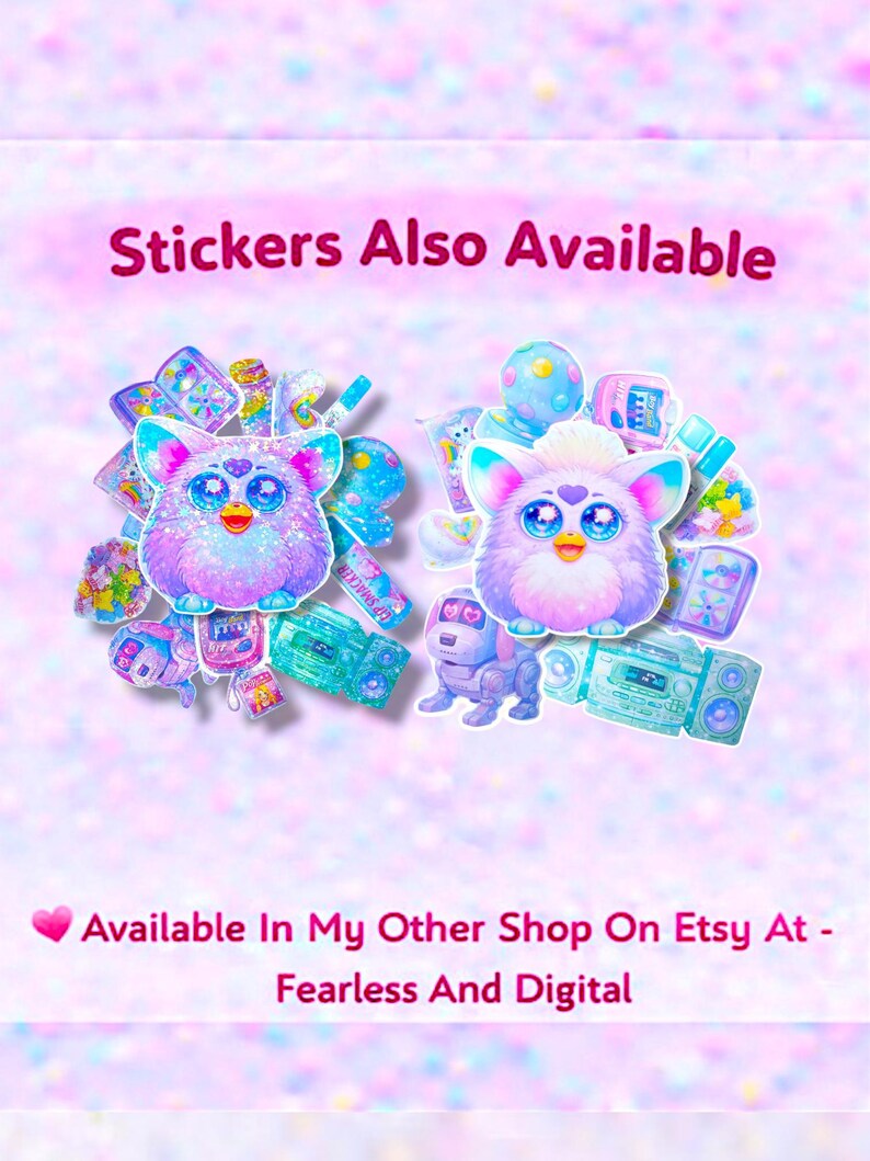 Y2k Disco Ball Earrings & Furby Choker Necklace Set – Retro Nostalgia Jewelry image 6