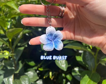 Crochet Plumeria Flower Summer Keychain Charm - Etsy