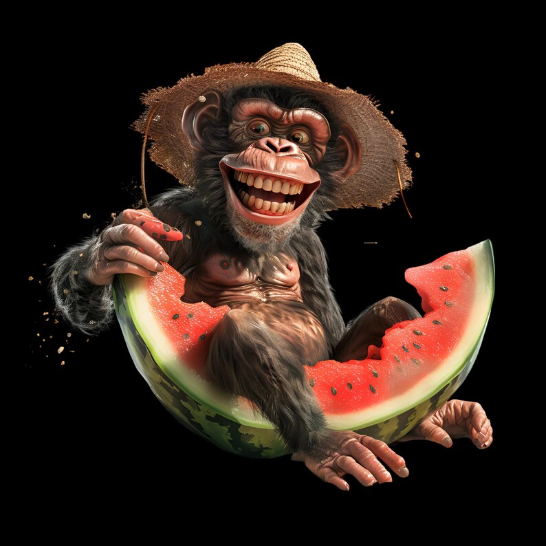 Cute and Funny Monkey Clipart Bundle 80 PNG Designs | Transparent ...