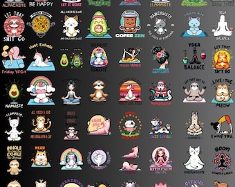 Funny Yoga PNG Designs: Hilarious Yoga Lover Clipart (Digital Download)