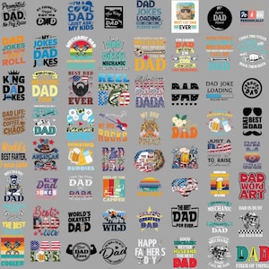 Dad Sublimation Father&#39;s Day, Best Dad Bundle, Dad Quote, Papa Shirt, Funny Daddy, Dad Gift, Shirt Pngs, Father Graphics, Bundle Sublimation