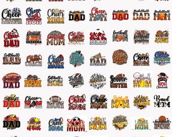 Sports Mom/Dad PNG Bundle: 90+ Sublimation Designs (Digital File)