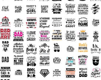 Dad Quotes PNG Bundle: Father's Day Shirt Designs (Digital Download)