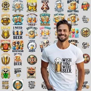 Funny Beer Quotes PNG Bundle: Commercial Use Graphics (Digital Prints)