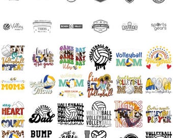 Volleyball Clipart Bundle: 130+ PNG Designs, Commercial Use (Digital Download)