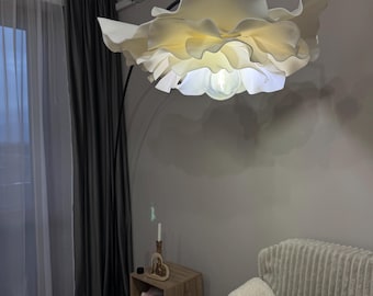 Modern Handmade Floor Lamp – Floral Design Artisan Light for Living Room