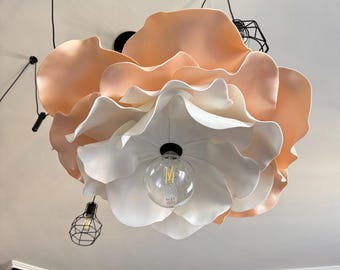 Floral Ceiling Chandelier – Handmade Hanging Flower Light