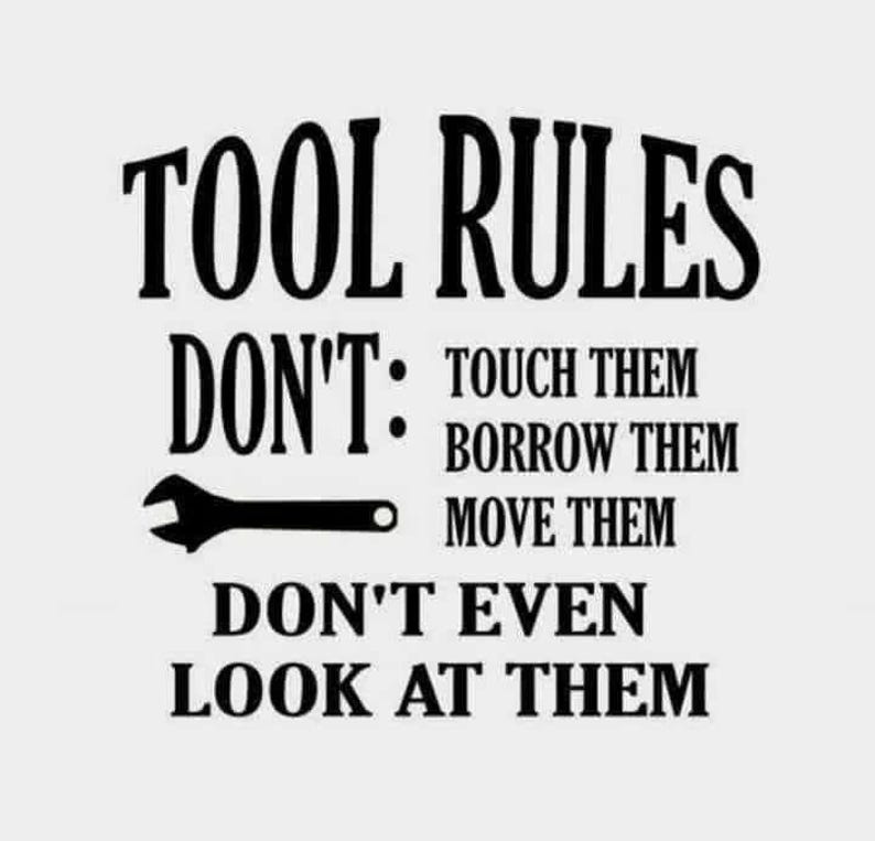 Tool Rules SVG | Funny Garage Sign | Workshop Wall Art | Mechanic ...