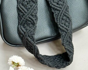 Handmade Macrame Camera Strap – Boho Cotton Crossbody Bag Accessory Metal Clasps