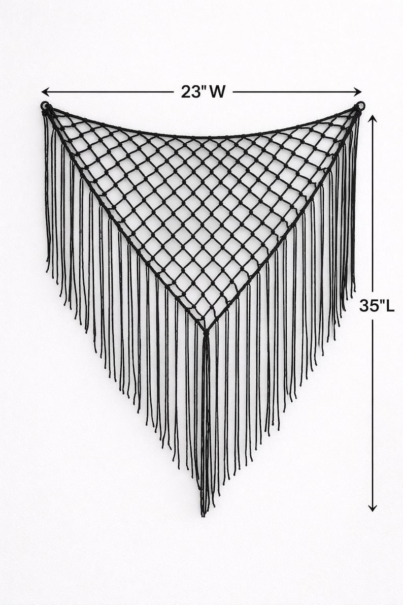 Handmade Macrame Hip Scarf Belt – Boho Fishnet Waist Wrap with Fringe – Fishnet Cover Up – Burning Man Outfit image 8