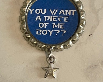 Star Craft Inspired Necklace - You want a Piece of Me Boy? - Terran Infantry (Soldier) Quote / Pendant / Charm / Jewelry - FREE SHIPPING