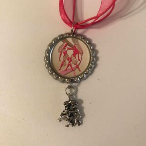 Gemini The Twins Zodiac Bottle Cap Pendant / Necklace / Gemini Charm / Zodiac Jewelry - MADE TO ORDER!!