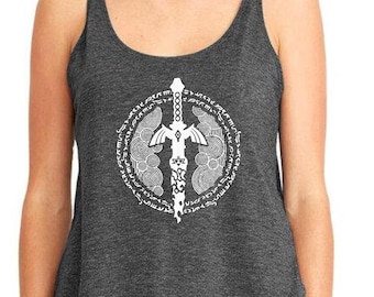 Tears Of The Kingdom Master Sword Tank Top, The Legend Of Zelda Tank Top, Tears Of The Kingdom Broken Sword Top, Video Game Designed Top