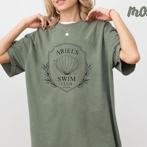 Princess Ariel's Swim Club T-Shirt, Cute Swim Club Est. 1989 Graphic Tee, Vintage Ariel Tee, Gift For Women, The Little Mermaid Shirt