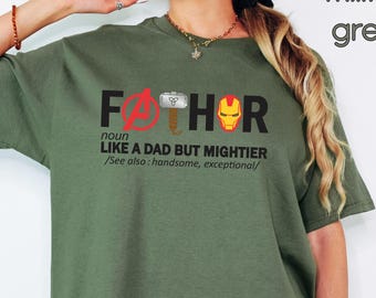 Fathor Shirt, Like a Father But Mighty Shirt, Thor Shirt, Avengers Shirt, Father's Day Gift, Avengers Men's Shirt, Superhero Dad Shirt