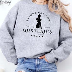 Gusteau&#39;s Remy Chef Sweatshirt, Disney Ratatouille Sweatshirt, Disney Cute Mouse Sweatshirt, Pixar Ratatouille Sweatshirt, Disney Fan Gift