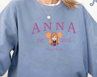 Frozen Anna Est 2013 Sweatshirt, Disney Anna Princess Sweatshirt, Disney Frozen Gift, Anna Princess Sweatshirt, Disney Family Trip Gift