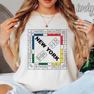 New York Monopoly T-Shirt, Cute New York Shirt, Carrie New York Monopoly Shirt, Trendy Graphic Shirt, Monopoly Lovers Shirt, Monopoly Shirt