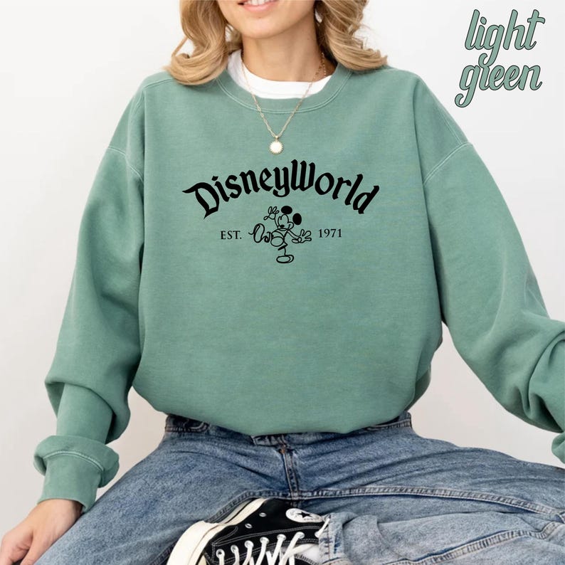DisneyWorld Est. 1971 Sweatshirt, Disneyland  Sweatshirt, Mickey Mouse Sweatshirt For Disney Trip, Mickey DisneyWorld Sweatshirt