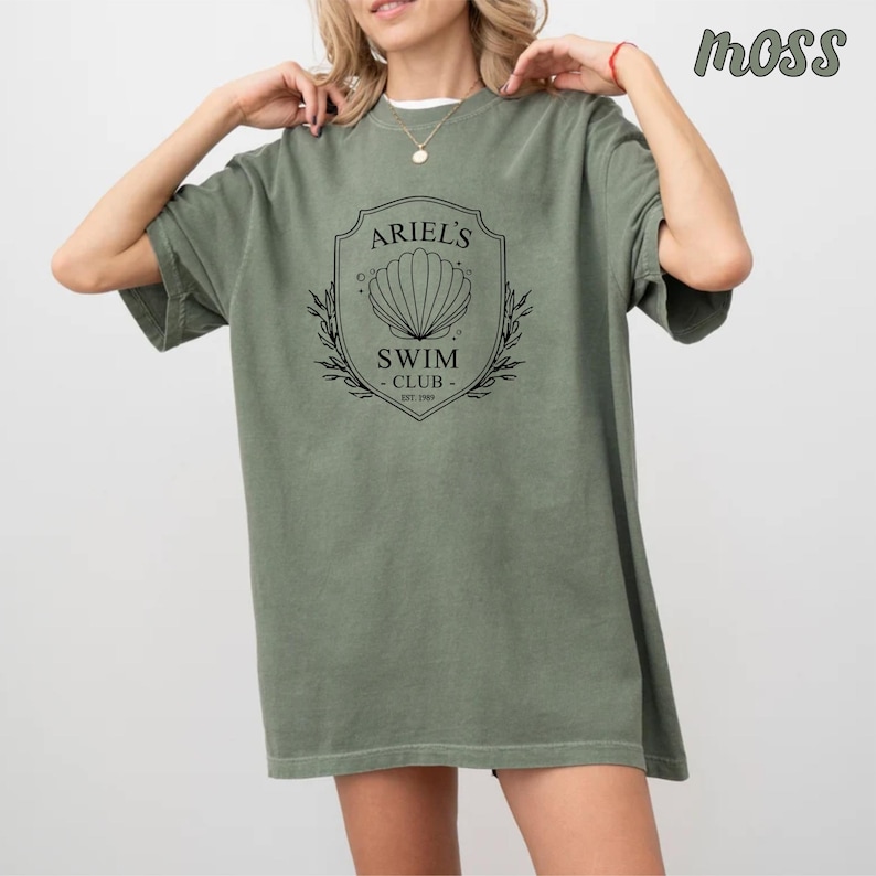 Princess Ariel's Swim Club T-Shirt, Cute Swim Club Est. 1989 Graphic Tee, Vintage Ariel Tee, Gift For Women, The Little Mermaid Shirt