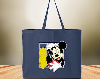 Mickey Mouse Disney Tote Bag, Disney World Bag, Disneyland Bag, Disney Canvas Totes, Disney Travel Accessories