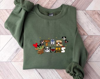 Mickey Star Wars Sweatshirt, Cute Disney World Sweatshirt, Star Wars Vintage Sweatshirt, Disneyland Trip Shirt, Star Wars Galaxy Sweatshirt